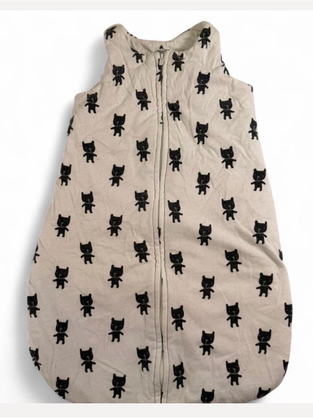 GAP Baby First Favorites WhiteSleep Sack with Black Logo Print